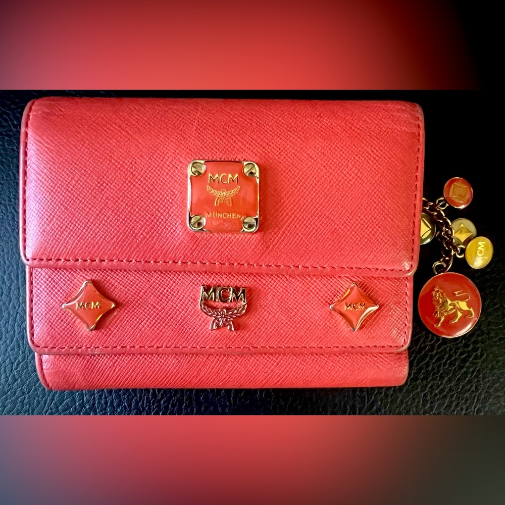 MCM Compact Red Wallet